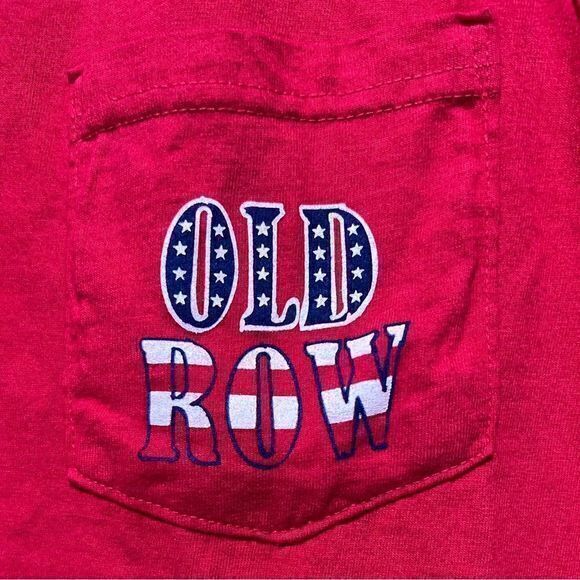 Comfort Colors Men’s Old Row Tank Top Sleeveless Chest Pocket Pullover Red Large - Picture 3 of 5